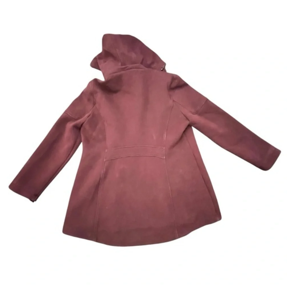 Andrew‎ Marc Scuba Knit Hooded Zip Up Jacket Women’s XXL Burgundy Removable Hood